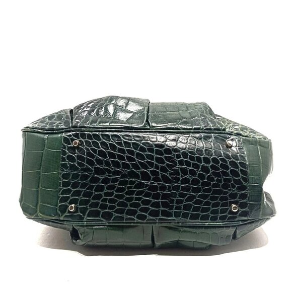 FURLA Dark Green Leather Shoulder Bag - Picture 4 of 9